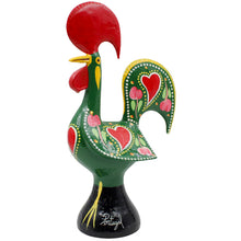 Load image into Gallery viewer, Traditional Hand-Painted Portuguese Good Luck Rooster Metal Figurine, 11.25&quot;
