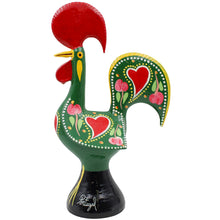 Load image into Gallery viewer, Traditional Hand-Painted Portuguese Good Luck Rooster Metal Figurine, 11.25&quot;
