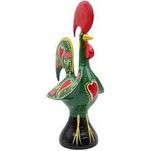 Load image into Gallery viewer, Traditional Hand-Painted Portuguese Good Luck Rooster Metal Figurine, 11.25&quot;
