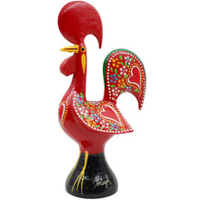 Load image into Gallery viewer, Traditional Hand-Painted Portuguese Good Luck Rooster Metal Figurine, 11.25&quot;
