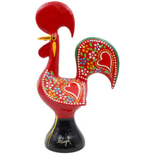 Load image into Gallery viewer, Traditional Hand-Painted Portuguese Good Luck Rooster Metal Figurine, 11.25&quot;
