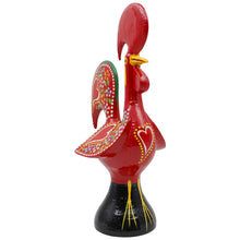 Load image into Gallery viewer, Traditional Hand-Painted Portuguese Good Luck Rooster Metal Figurine, 11.25&quot;
