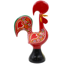 Load image into Gallery viewer, Traditional Hand-Painted Portuguese Good Luck Rooster Metal Figurine, 11.25&quot;
