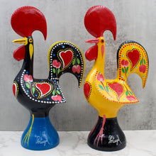 Load image into Gallery viewer, Traditional Hand-Painted Portuguese Good Luck Rooster Metal Figurine, 11.25&quot;
