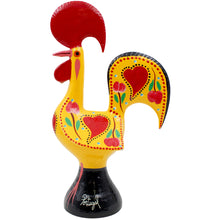 Load image into Gallery viewer, Traditional Hand-Painted Portuguese Good Luck Rooster Metal Figurine, 11.25&quot;
