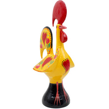 Load image into Gallery viewer, Traditional Hand-Painted Portuguese Good Luck Rooster Metal Figurine, 11.25&quot;
