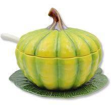 Load image into Gallery viewer, Hand-Painted Large Pumpkin Tureen with Ladle - Made in Portugal
