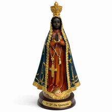 Load image into Gallery viewer, Our Lady of Aparecida Catholic Statue – Patroness of Brazil, Hand-Painted Religious Figurine
