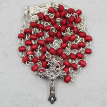 Load image into Gallery viewer, Our Lady of Fatima Rosary with Rose Petal Scented Beads and Case
