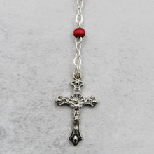 Load image into Gallery viewer, Our Lady of Fatima Rosary with Rose Petal Scented Beads and Case
