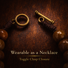 Load image into Gallery viewer, St. Benedict Rosary, 8mm Imbuia Wood Beads, Bronze Crucifix and Medallion, Catholic Prayer Beads
