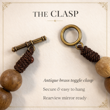 Load image into Gallery viewer, Padre Pio Car Rosary in Imbuia Wood with Antique Bronze Crucifix and Toggle Clasp
