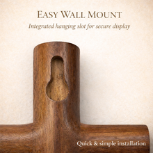 Load image into Gallery viewer, Wooden St. Benedict Crucifix with Detachable Base – Freestanding or Wall Hanging, Antique Brass Corpus &amp; Medal
