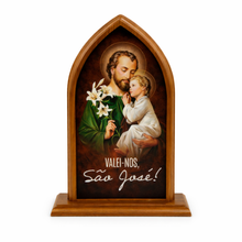 Load image into Gallery viewer, Saint Joseph Wooden Plaque - Catholic Religious Display
