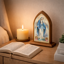 Load image into Gallery viewer, Our Lady of Grace Wooden Plaque - Catholic Religious Display
