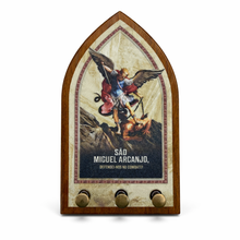 Load image into Gallery viewer, St. Michael the Archangel Key Holder, Catholic Wall Decor
