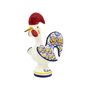 Hand-painted Decorative Ceramic Portuguese Azulejo Floral Good Luck Rooster