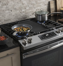 Load image into Gallery viewer, General Electric JGSS66SELSS 30&quot; Slide-In Front-Control Convection Gas Range, 220-240 Volts Export Only - Special Order
