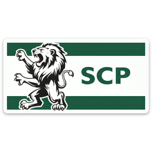 Load image into Gallery viewer, Sporting CP Lion Stickers – SCP Green &amp; White Design, Set of 3

