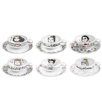 Load image into Gallery viewer, Vista Alegre Rainhas De Portugal Tea Cups and Saucers, Set of 6
