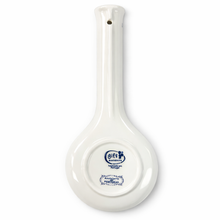 Load image into Gallery viewer, Portuguese Azulejo Ceramic Spoon Rest - Blue &amp; White Tile Pattern Utensil Holder
