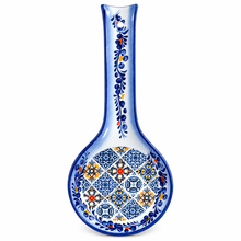 Load image into Gallery viewer, Portuguese Ceramic Spoon Rest – Azulejo Design, 10"
