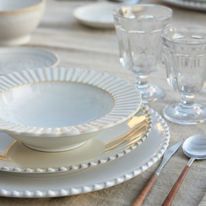 Costa Nova Cristal White Soup/Pasta Plate Set