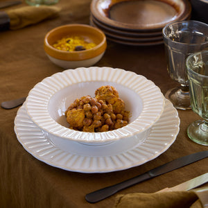 Costa Nova Cristal White Soup/Pasta Plate Set