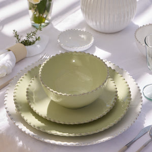 Costa Nova Pearl Lilly Green Soup/Cereal Bowl Set