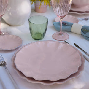 Costa Nova Rosa Rosé Pink Dinner Plate Set, 10"