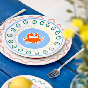 Costa Nova Summer Bliss Crab Salad/Dessert Plate Set