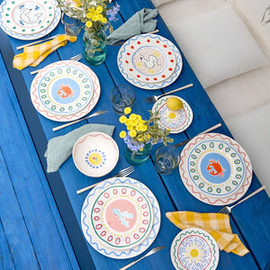 Costa Nova Summer Bliss Crab Salad/Dessert Plate Set