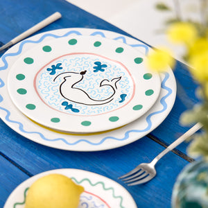 Costa Nova Summer Bliss Mermaid Salad/Dessert Plate Set