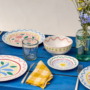 Costa Nova Summer Bliss Sun Appetizer Plate Set