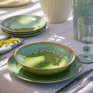 Casafina Taormina Lime Green Dinner Plate Set