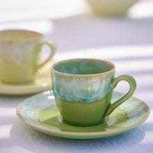 Load image into Gallery viewer, Casafina Taormina Lime Green Espresso Cup and Saucer Set
