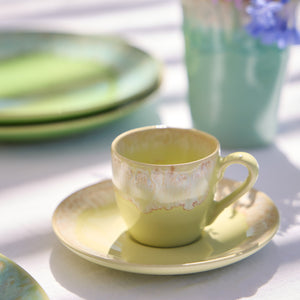 Casafina Taormina Yellow Espresso Cup and Saucer Set