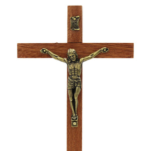 8.75" Wooden Made in Portugal Altar Crucifix With Stand