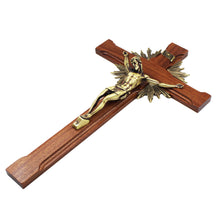 Load image into Gallery viewer, 18&quot; Wooden Wall Made in Portugal Crucifix Jesus Christ Cross
