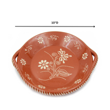 Load image into Gallery viewer, Traditional Portuguese Pottery Terracotta Clay Hand Painted Cooking Dish With Handles
