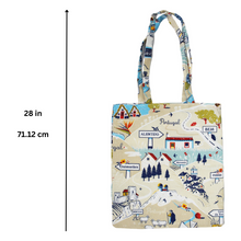 Load image into Gallery viewer, 100% Cotton Portuguese Cities Made in Portugal Reusable Tote Bag
