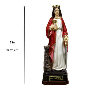 7" Saint Barbara Religious Statue Figurine Made in Portugal