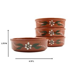 Load image into Gallery viewer, João Vale Hand-Painted Traditional Terracotta Crème Brulee Dishes, Set of 4
