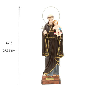 11" Saint Anthony Religious Statue Made in Portugal