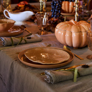 Costa Nova Silvina Terracotta Orange Salad/Dessert Plate Set