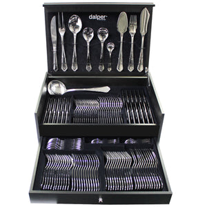 Dalper Pacifico 130-Piece Silverware Flatware Cutlery Stainless Steel 12 Person Set