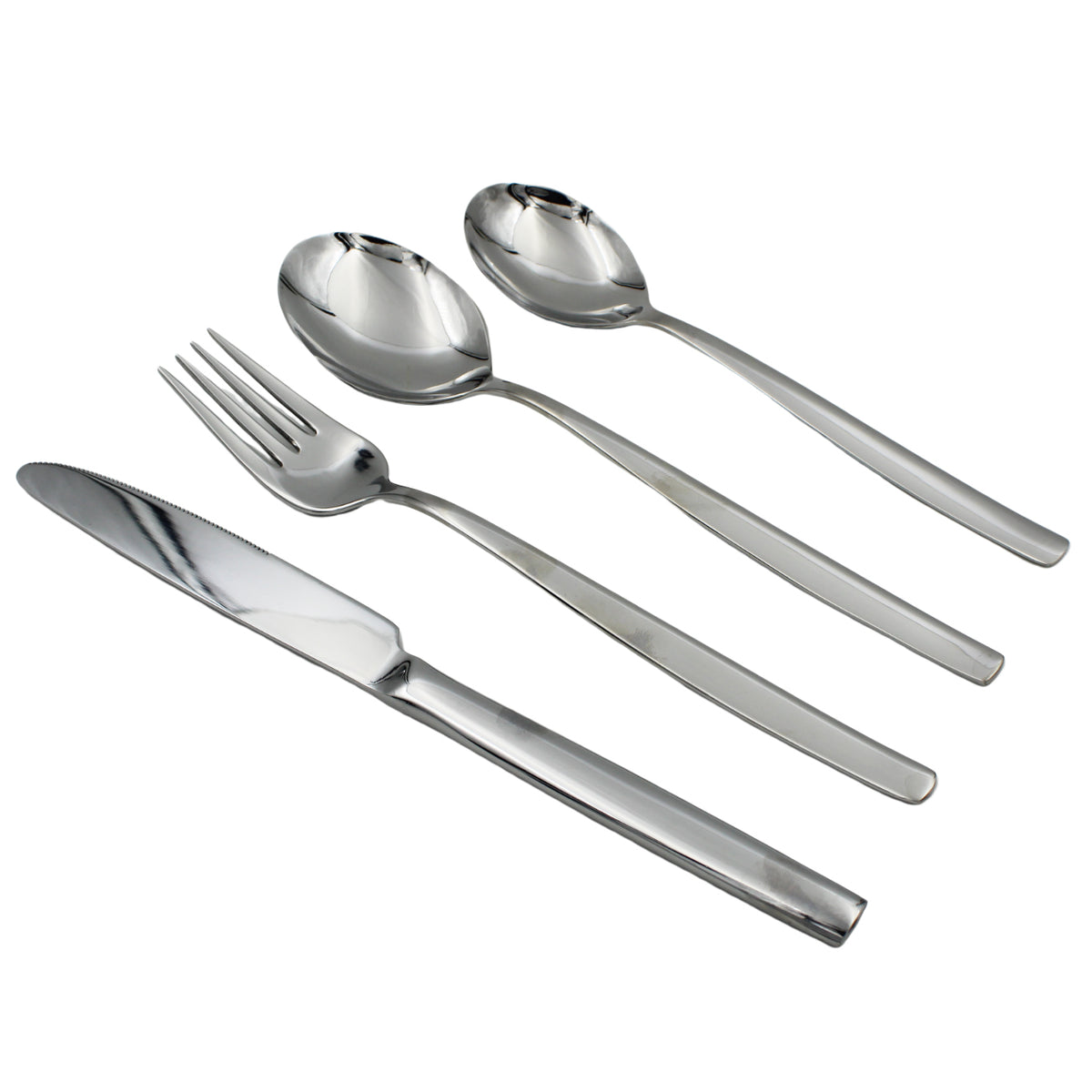 Dalper New York 130-Piece Silverware Flatware Cutlery Stainless Steel ...