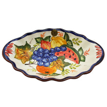 Load image into Gallery viewer, Hand-painted Portuguese Pottery Clay Terracotta Oval Salad Bowl
