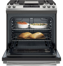 Load image into Gallery viewer, General Electric JGSS66SELSS 30&quot; Slide-In Front-Control Convection Gas Range, 220-240 Volts Export Only - Special Order
