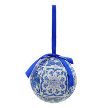 Load image into Gallery viewer, Traditional Azulejo Tile Themed Made in Portugal Blue and Yellow Christmas Ornament
